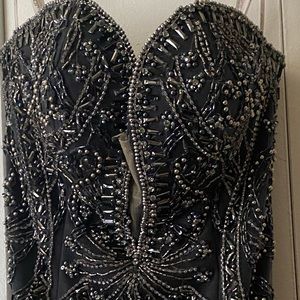 Charcoal Grey prom dress